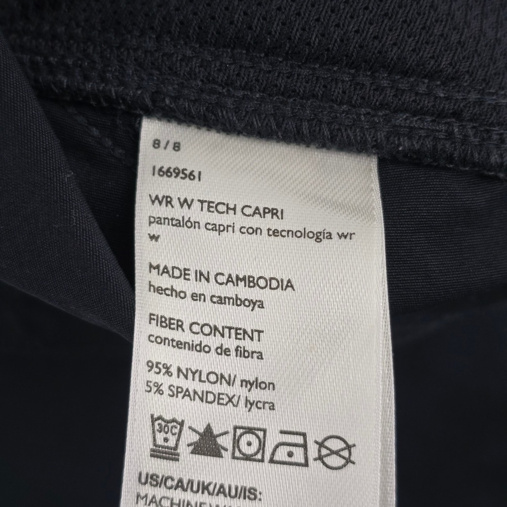 Eddie Bauer Womens WR W Tech Capri Pants Black Size‎ 8 Nylon Spandex - Picture 8 of 9